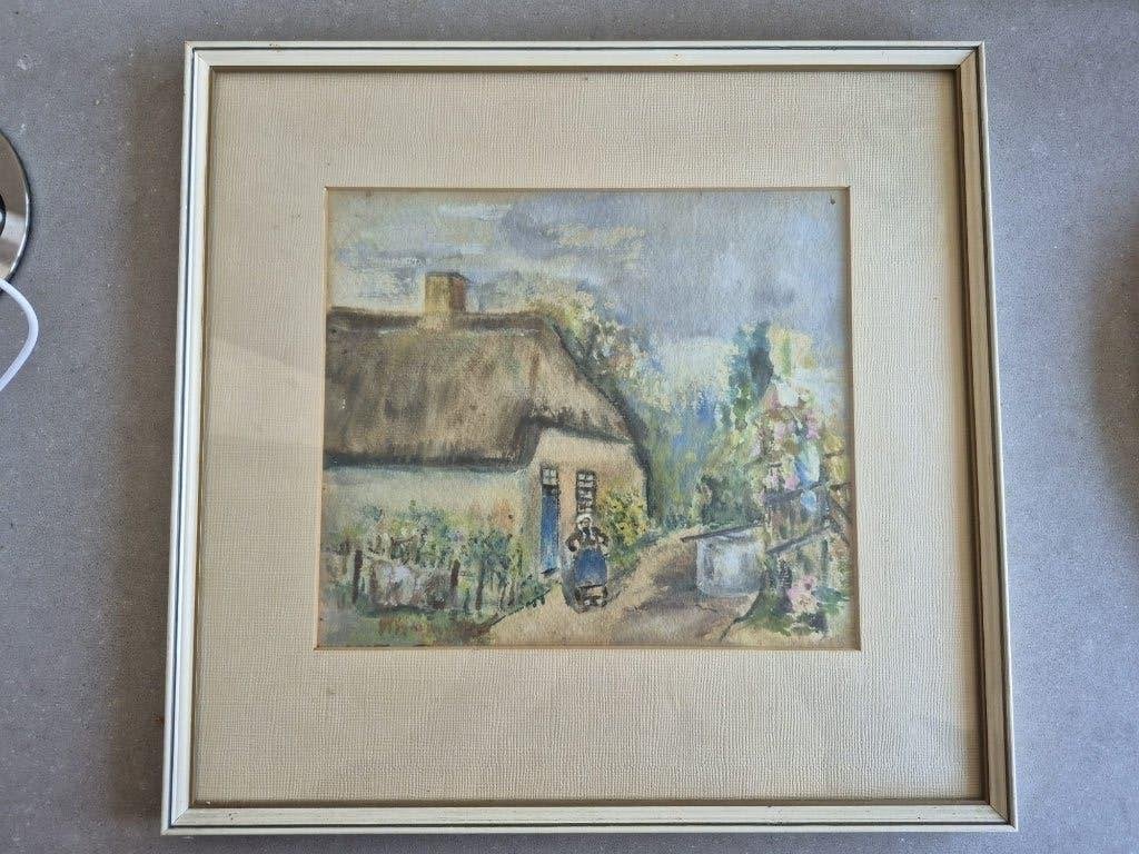 Henriëtte Hamilton-Falise (toegeschreven) – landschap, Ophalen of Verzenden, Schilderij, Overige technieken, Handgemaakt
