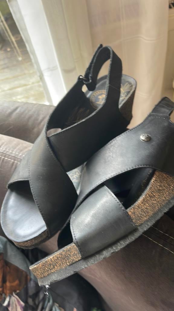 Panama jack, Zwart, Zo goed als nieuw, Sandalen of Muiltjes, Ophalen of Verzenden