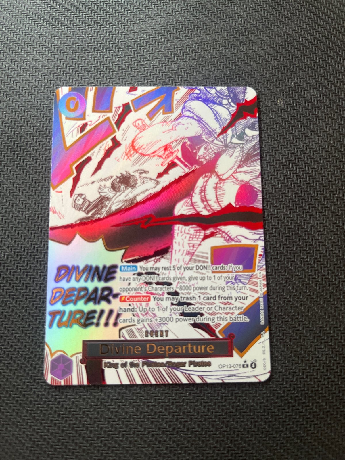 Divine Departure OP13-076 - One Piece, Ophalen of Verzenden, Zo goed als nieuw, Losse kaart, Foil