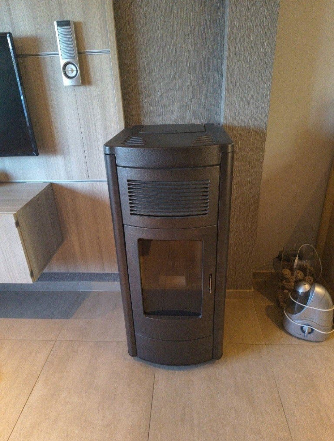 MCZ Musa Air Pelletkachel ( Zwart/Grijs, 9,5 kW kan geleverd, Ophalen, Overige brandstoffen, Pelletkachel
