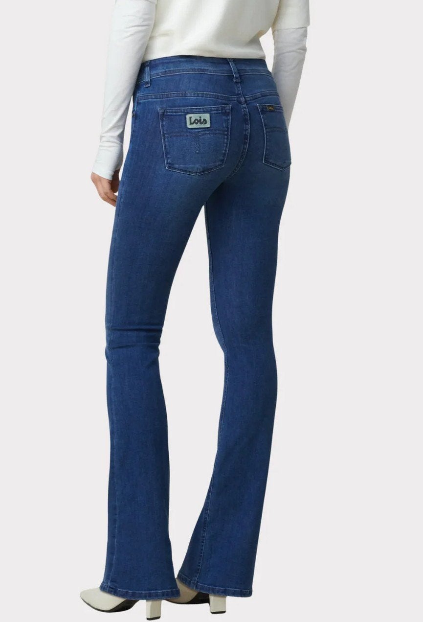 Lois Melrose mid high flare 28/32, Blauw, Ophalen of Verzenden, Zo goed als nieuw, Lois