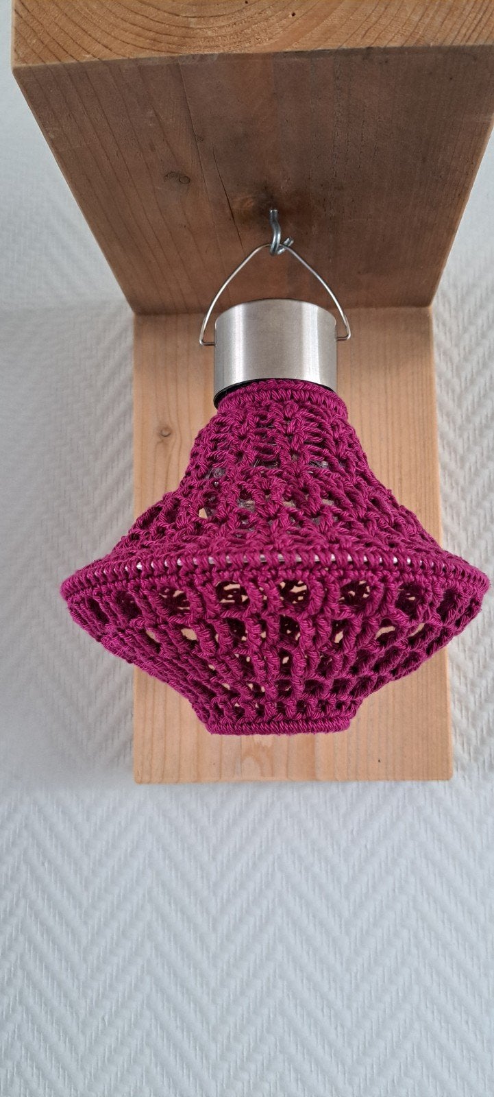 Gehaakte Solar Hanglampje - Uniek en Duurzaam, Minder dan 50 watt, Nieuw, Ophalen of Verzenden, Hanglamp