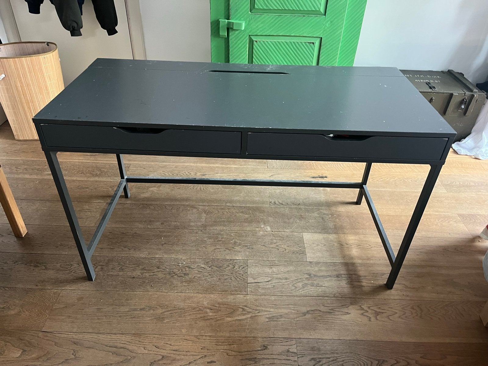 IKEA ALEX Bureau Donkergrijs met Lades, Ophalen, Gebruikt, Met lades, Spaanplaat of MDF