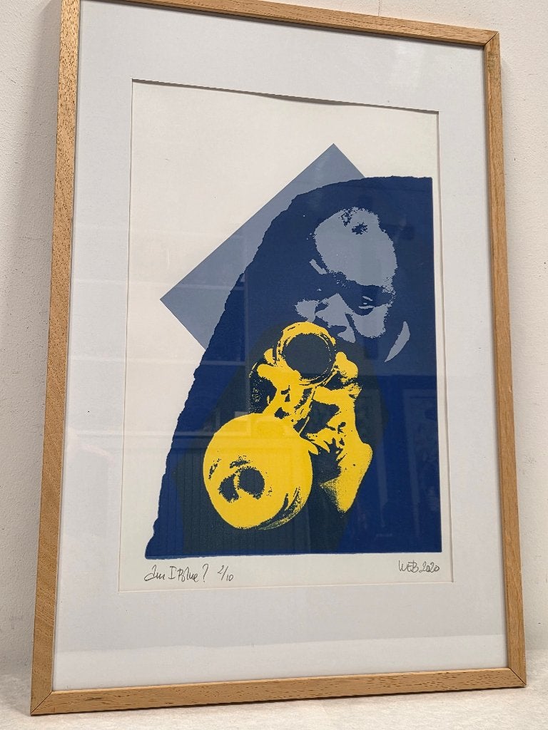 Jazz Am I blue?, Antiek en Kunst, Kunst | Litho's en Zeefdrukken, Ingelijst, Ophalen of Verzenden, Personages en Fantasiefiguren