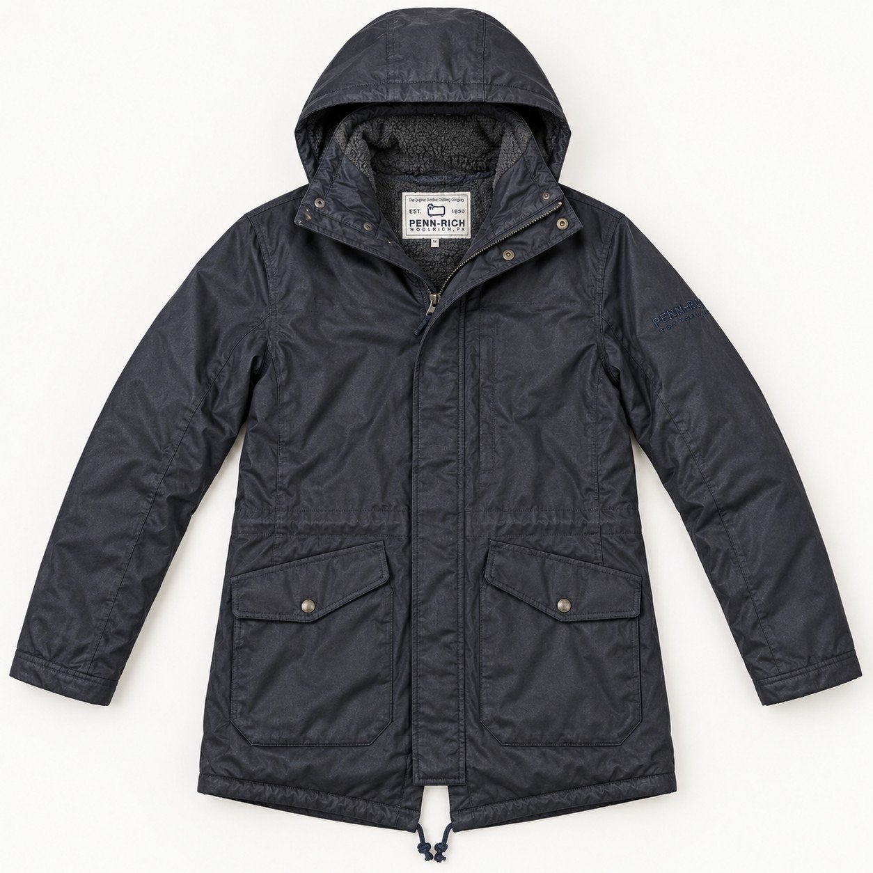 Penn-Rich Woolrich Parka met uitneembare voering Maat M, Maat 48/50 (M), Zwart, Ophalen of Verzenden, Zo goed als nieuw