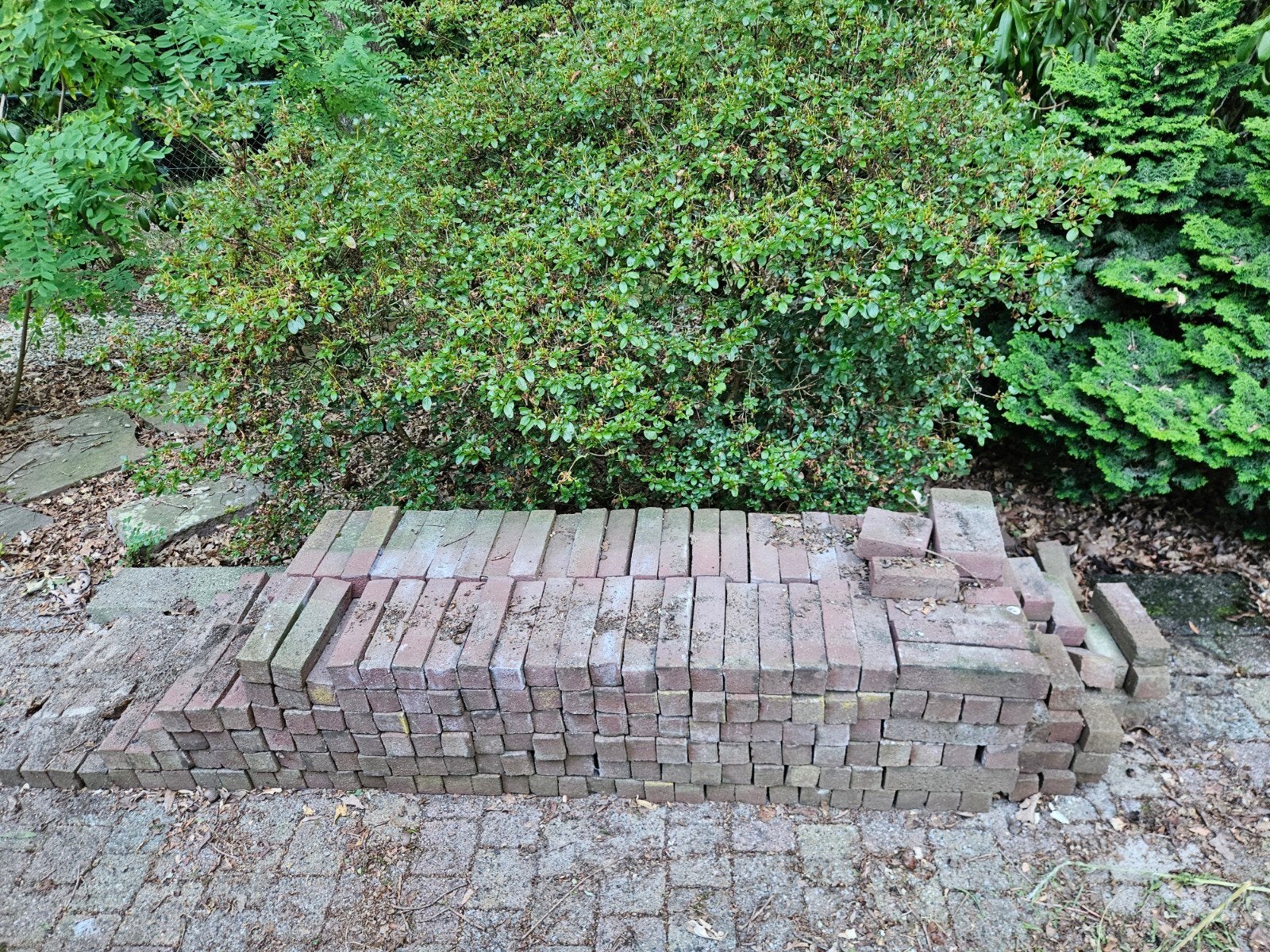Gebruikte waalformaat 4m2 gebakken klinkers, Tuin en Terras, Ophalen, Klinkers