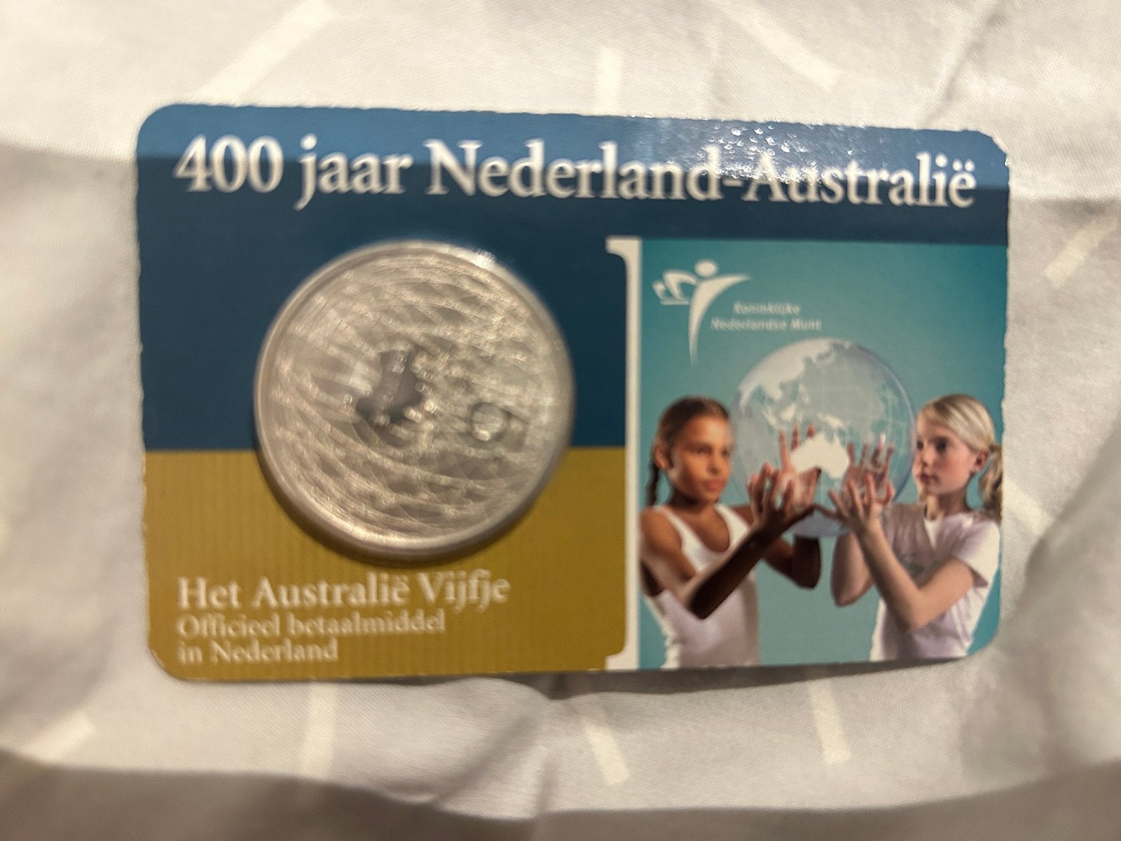 Zilveren Australië Vijfje 2006 - 400 jaar NL-Australië, Koningin Beatrix, Zilver, Euro's, Ophalen of Verzenden