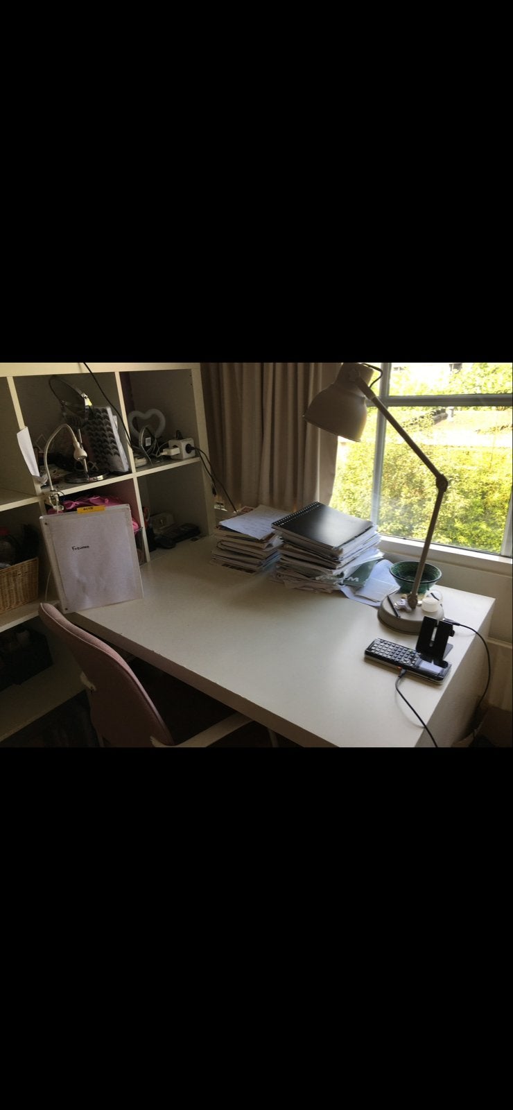 Laatste kans vandaag: IKEA Kallax kast met bureau wit, Huis en Inrichting, Bureaus, Ophalen, Demontabel, Gebruikt, Spaanplaat of MDF