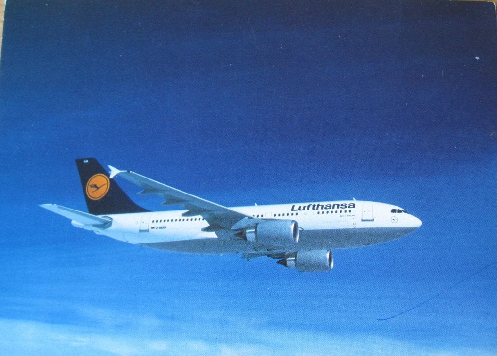 vliegtuig - Airbus A310 van Lufthansa - nieuwe ansichtkaart, Verzenden, 1980 tot heden, Ongelopen, Overige thema's