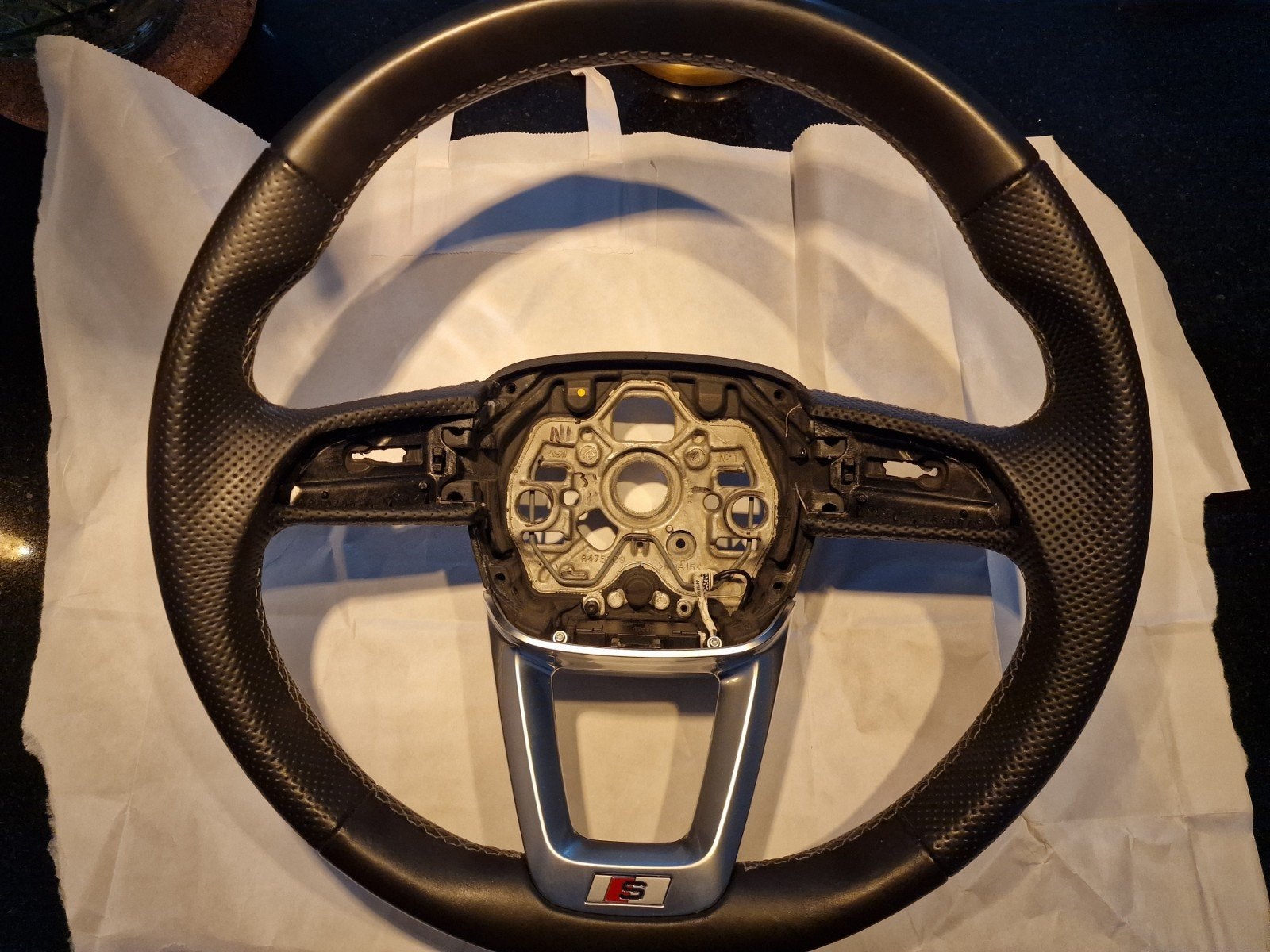 Originele Audi SQ3  83A S line leder geperforeerd stuurwiel, Ophalen of Verzenden, Audi