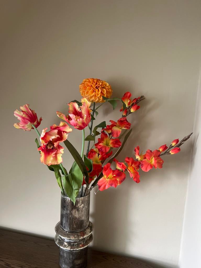 Prachtige kunstbloemen - exclusief vaas, Binnen, Textiel, Ophalen of Verzenden, Zo goed als nieuw