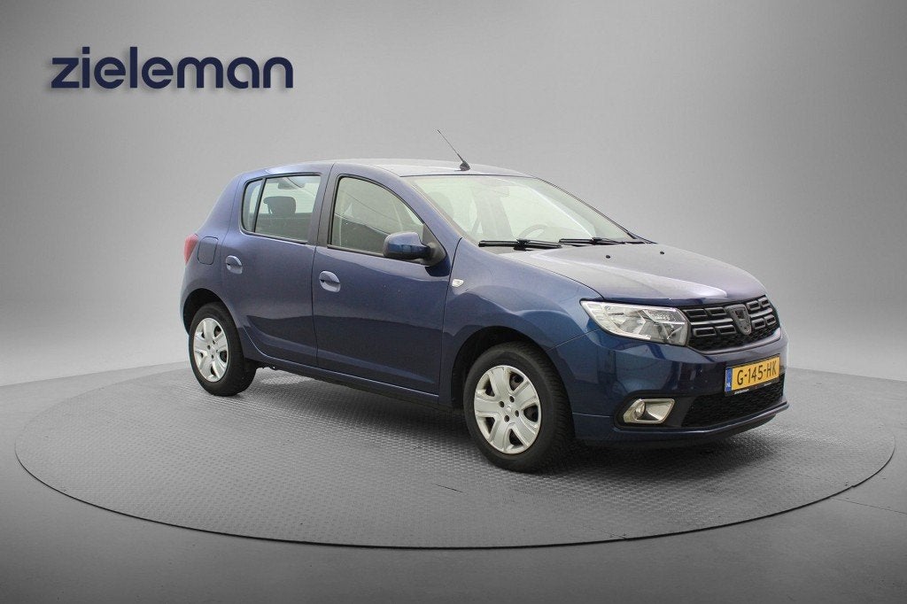 Dacia SANDERO 1.0 SCe Laureate - Airco, Cruise, Auto's, Dacia, Met garantie (alle), Blauw, Origineel Nederlands, Bedrijf