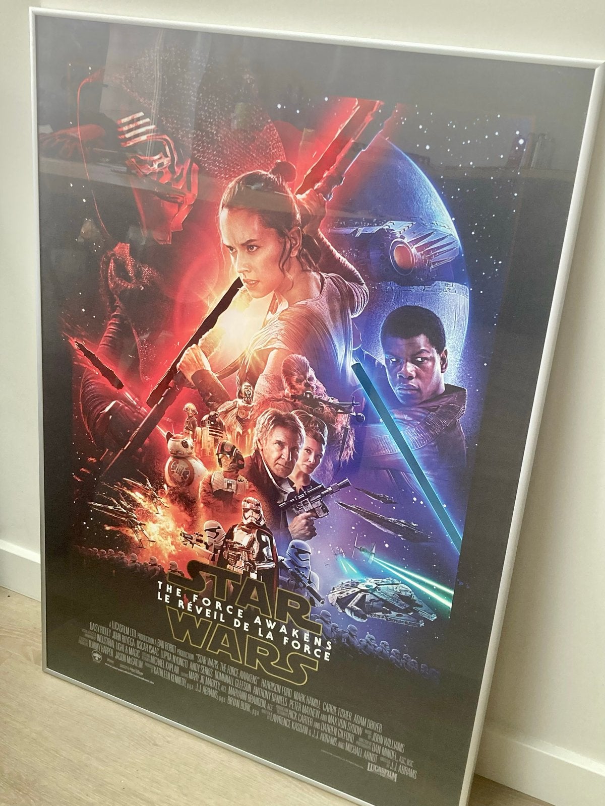 Star Wars: The Force Awakens Filmposter met lijst, Ophalen, Rechthoekig Staand, Met lijst, Deurposter of groter
