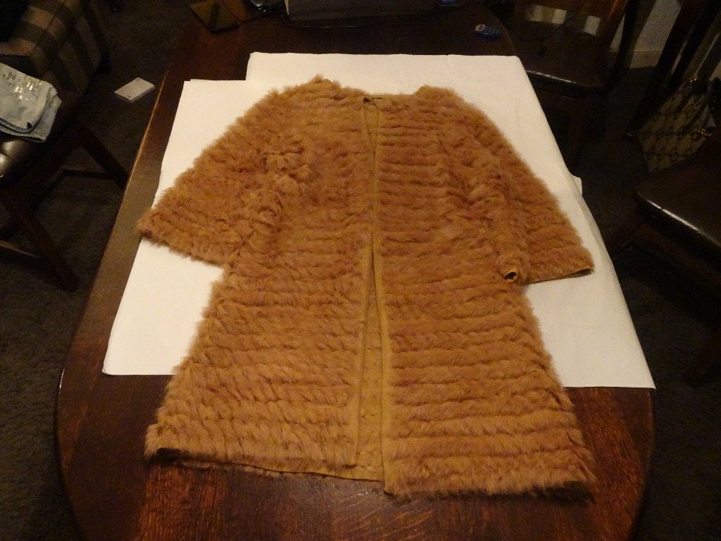 CAROLINE BISS cognackleurig halflang bont vest, Bruin, Verzenden, Maat 42/44 (L), Nieuw