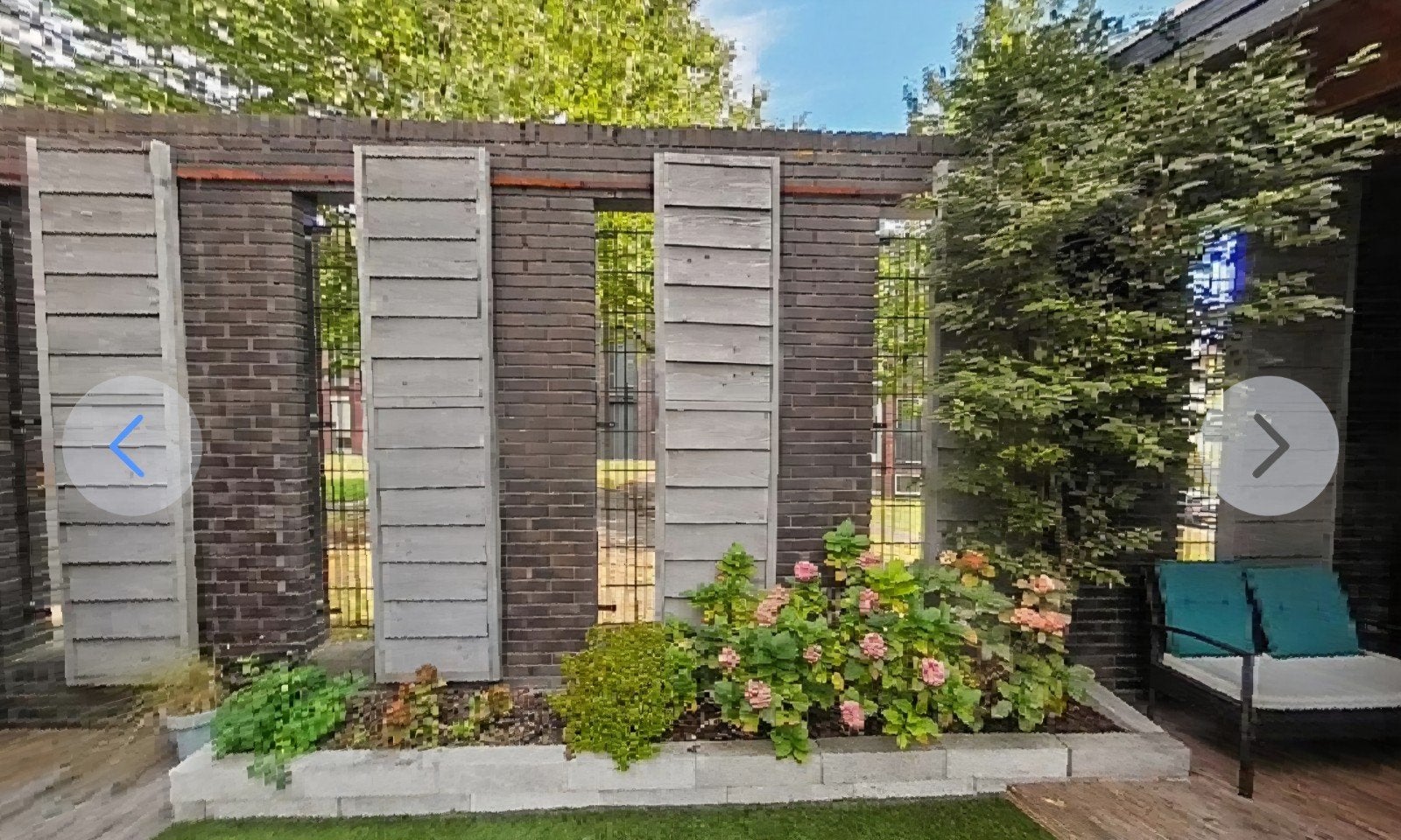 5 houten luiken op railsysteem 300x55cm, Tuin en Terras, Ophalen, Gebruikt, 2 meter of meer, 3 tot 6 meter