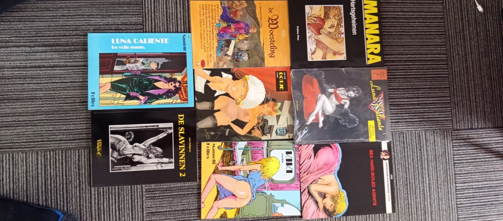 Erotische stripboeken 18+ - Diverse titels, Meerdere stripboeken, Ophalen of Verzenden, Zo goed als nieuw, Diverse auteurs (o.a. Manara, Saudeilli)