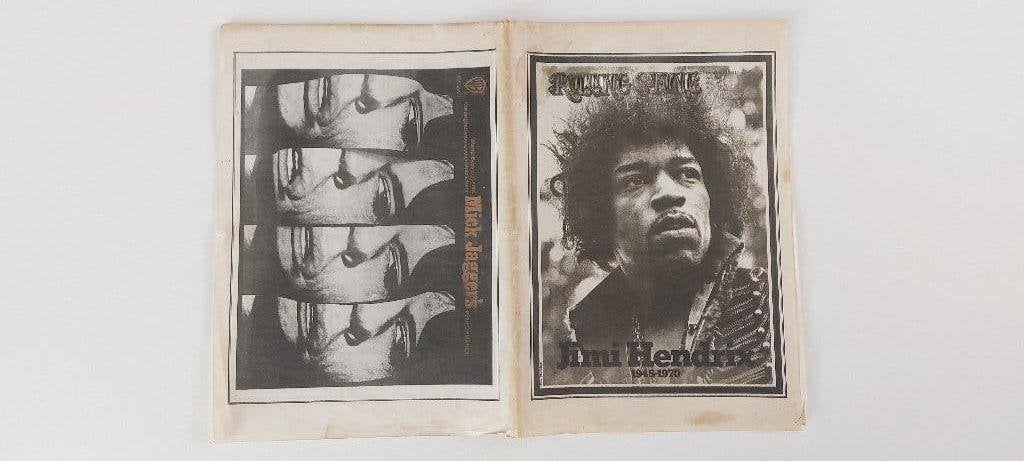 Jimi Hendrix 1945-1970 op de cover van Rolling Stone, Verzamelen, Ophalen of Verzenden, 1960 tot 1980, Buitenland, Tijdschrift