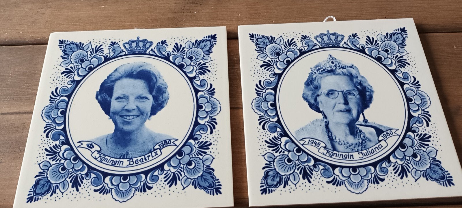 Delfts Blauw Tegels Koningin Juliana en Koningin Beatrix, Ophalen of Verzenden