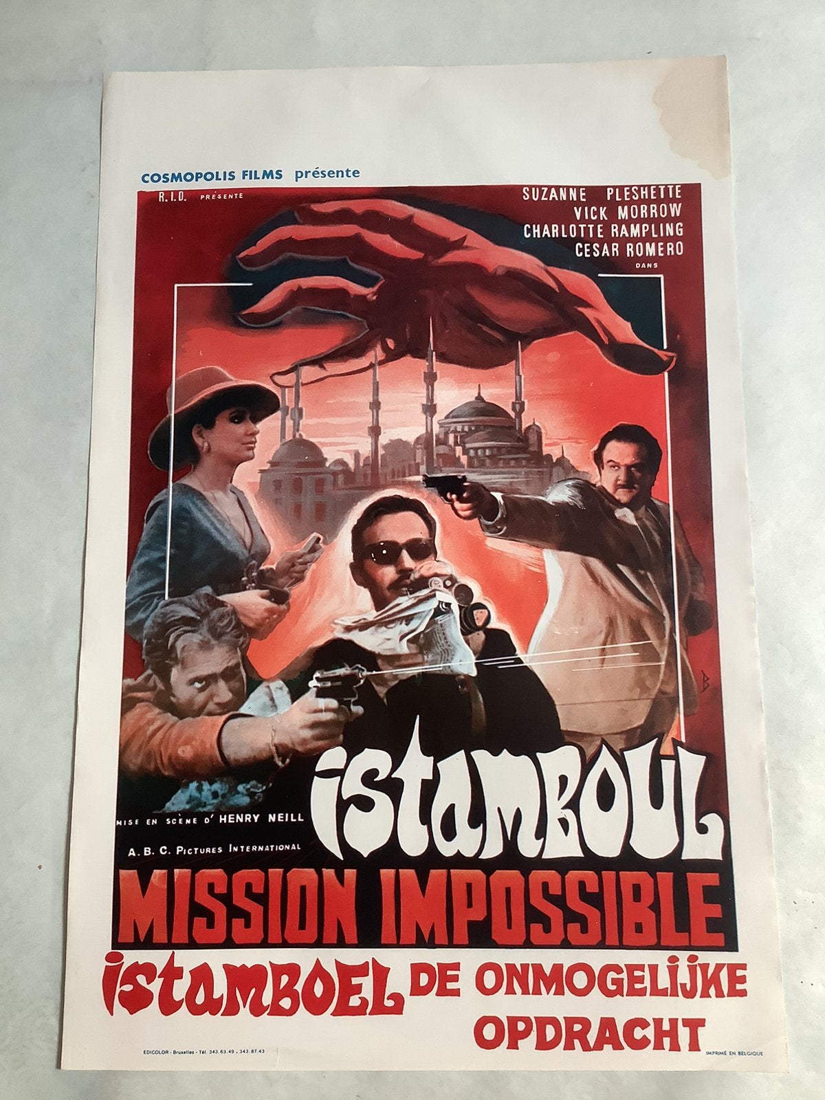 ISTAMBOUL   filmposter   36-54 cm, Ophalen of Verzenden, Zo goed als nieuw, Deurposter of groter, Film en Tv