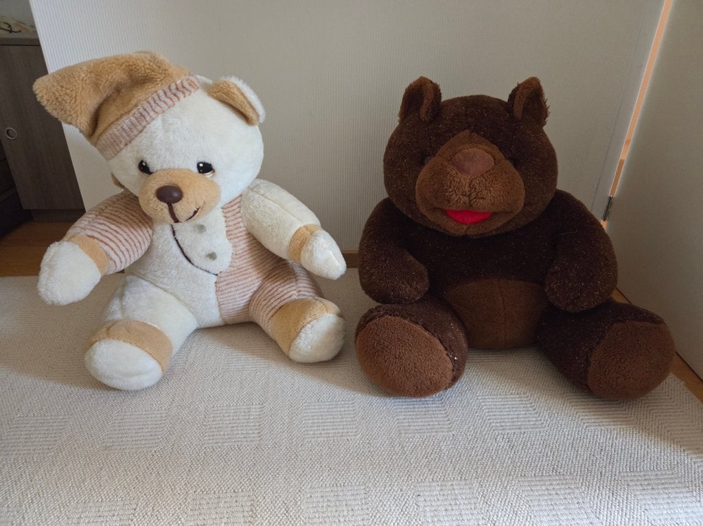 2 grote knuffelberen, knuffel, knuffels, beer, beren, Ophalen, Beer, Zo goed als nieuw, Middelgroot (20 tot 80 cm)
