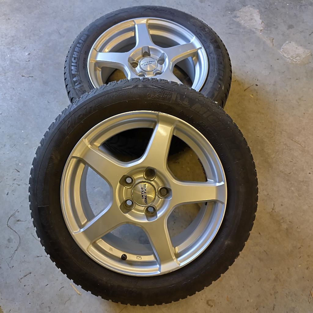 2 winter banden met aluminium velgen, Ophalen, Gebruikt, 16 inch, Band(en)