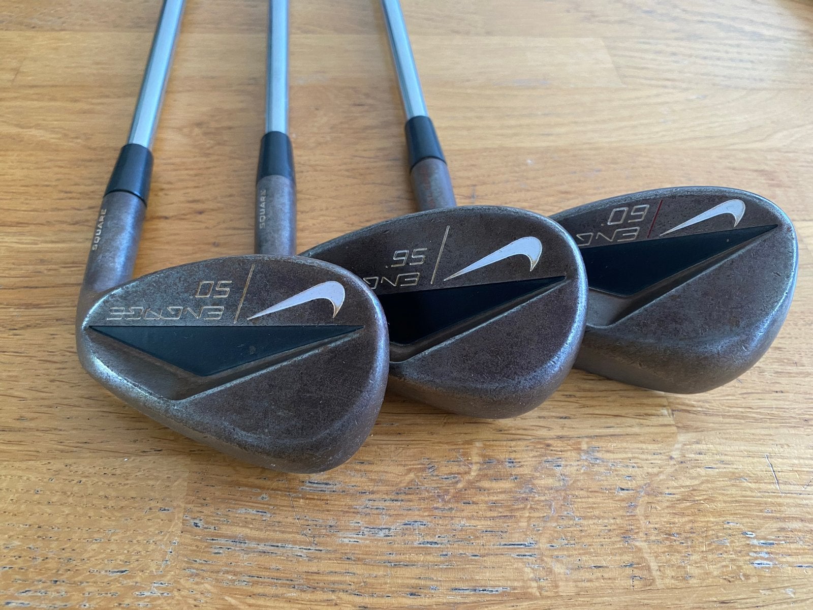 Nike Engage wedges 50, 56, 60 graden met Golf Pride grips, Ophalen of Verzenden, Gebruikt, Club, Overige merken