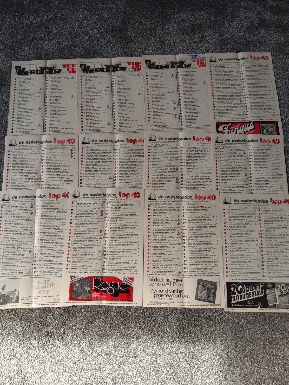 34 Veronica top 40 lijsten 1 koop voor 4 euro, Ophalen of Verzenden, Boek, Tijdschrift of Artikel