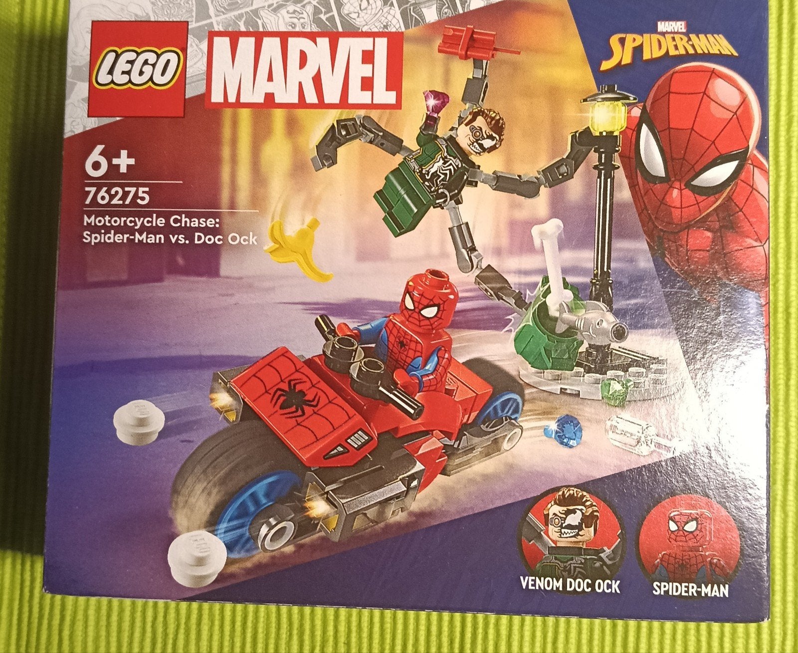 LEGO Marvel Spider-Man vs. Doc Ock Motorfiets Achtervolging, Ophalen of Verzenden, Nieuw