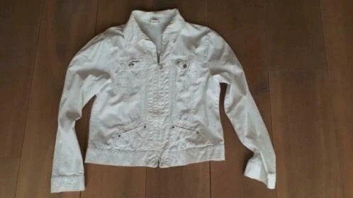 Wit jasje van M&S Mode. Maat 40, Maat 38/40 (M), Wit, Ophalen of Verzenden, Zo goed als nieuw