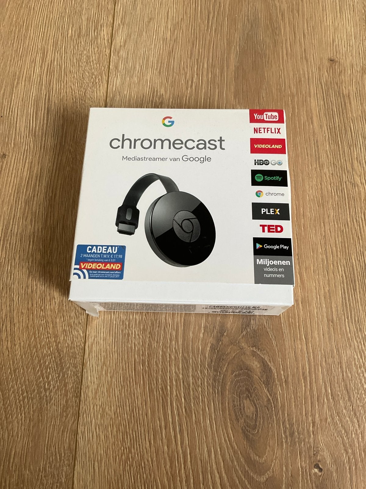 Google Chromecast Mediaspeler - Stream 1080p content, Ophalen of Verzenden, Nieuw, HDMI, Zonder harde schijf