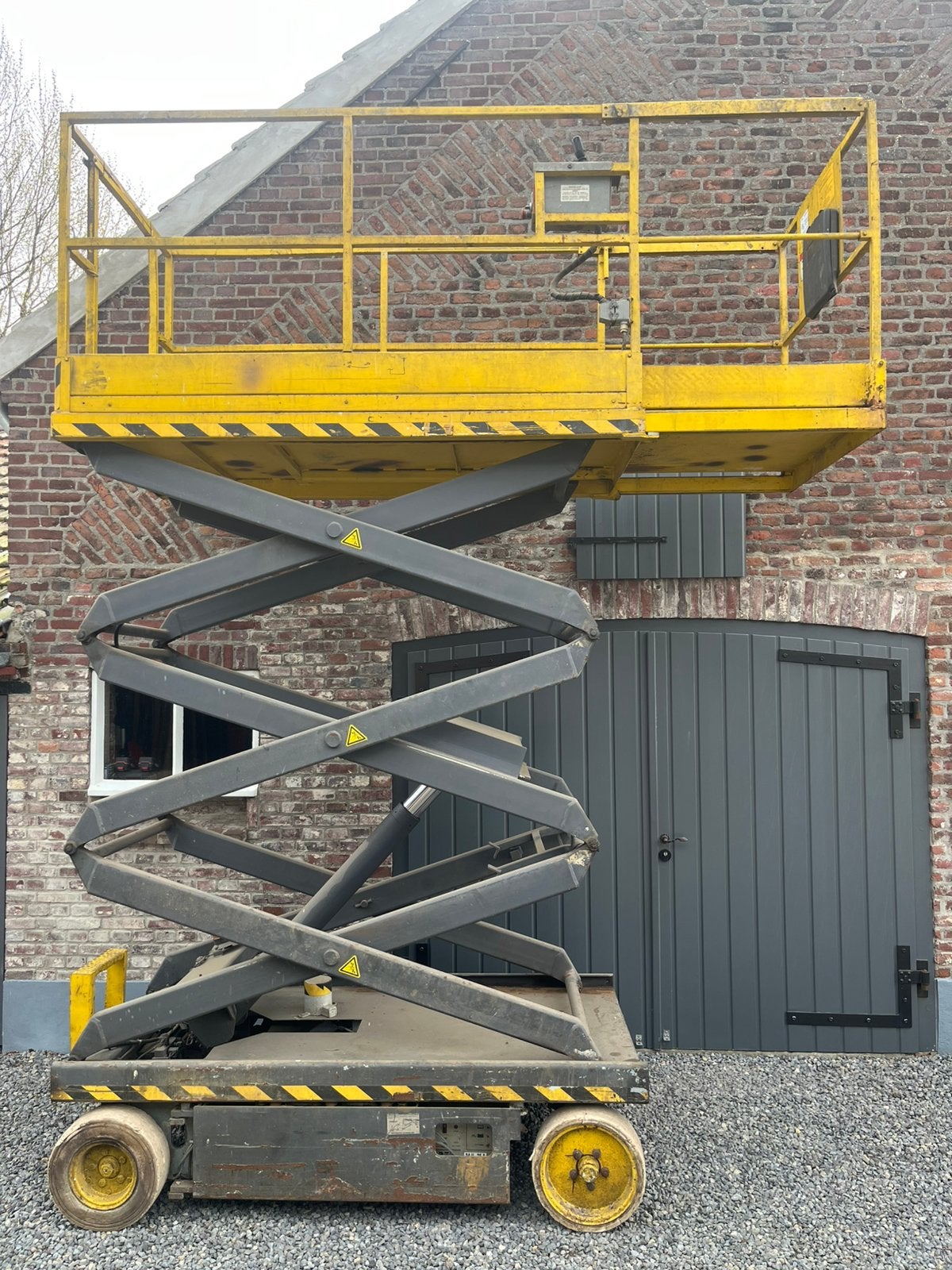Schaarhoogwerker 6m, Doe-het-zelf en Verbouw, Ophalen, 4 meter of meer