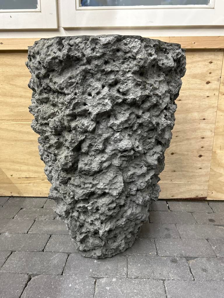 Unieke Designer Pot met Zilveren Inleg - Zeer Zwaar, Overige materialen, Rond, Binnen, Zo goed als nieuw
