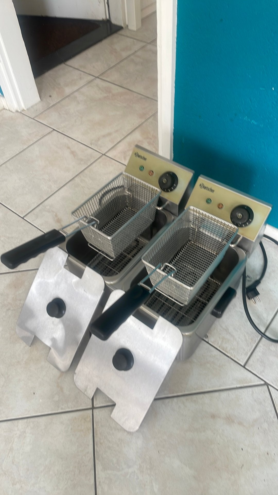 Dubbele Bartscher frituur, 4 liter of meer, Ophalen of Verzenden, Zo goed als nieuw