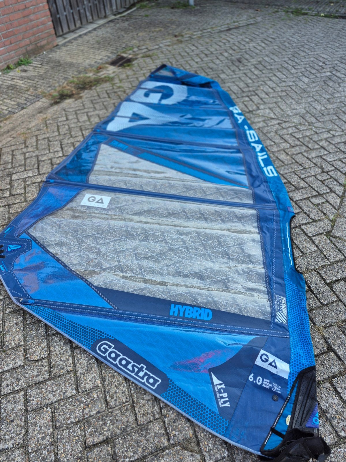 Windsurfzeil GA sails 6.0 m², Ophalen, 5 tot 6.5 m², Zeil, Gebruikt