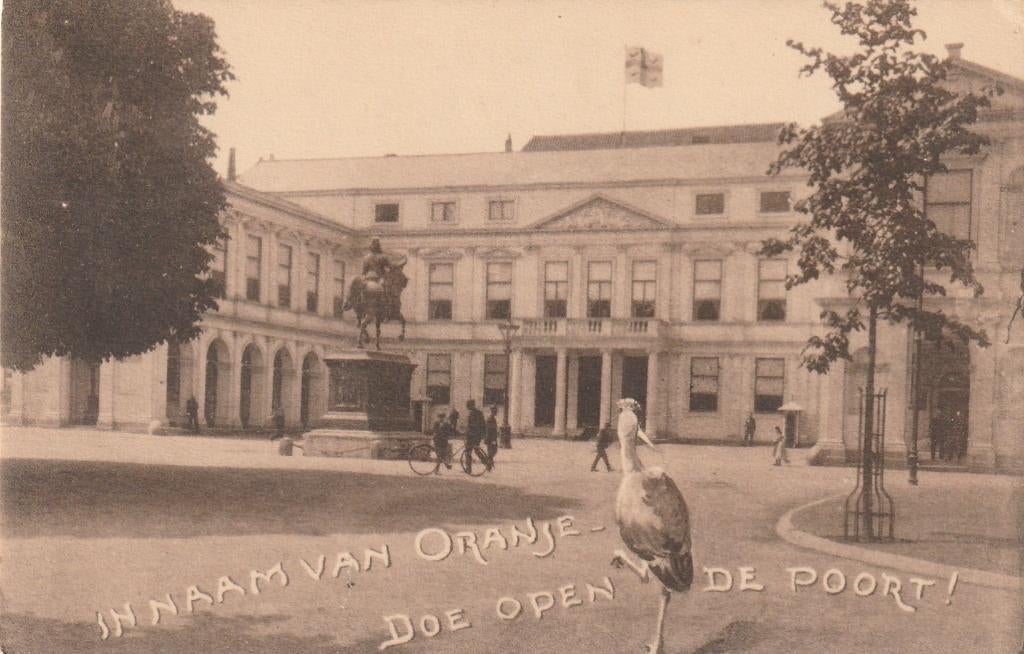 DEN HAAG Paleis Noordeinde met Ooievaar, Verzamelen, Ansichtkaarten | Nederland, Ongelopen, Zuid-Holland, Voor 1920, Verzenden