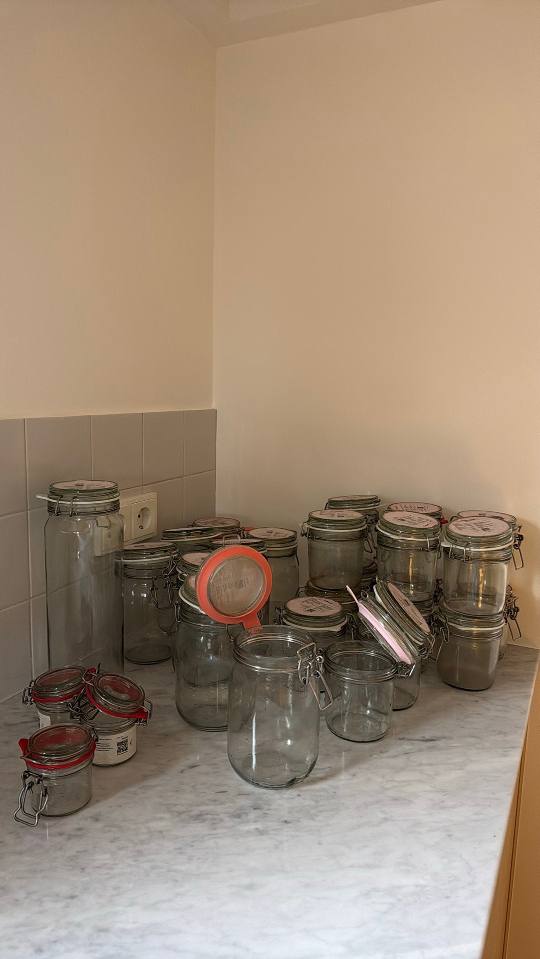 Wekpotten diverse maten, Huis en Inrichting, Ophalen of Verzenden, Zo goed als nieuw, Glas, Pot, Bus of Blik