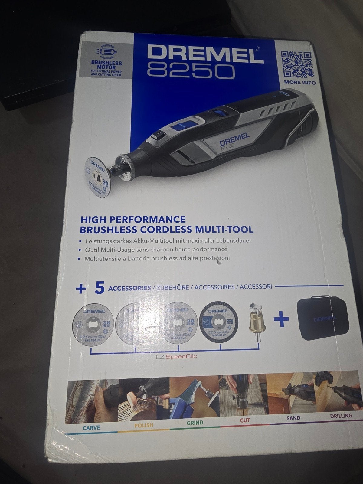 Nieuwe Dremel 8250 Accu Multitool - Elektrische Slijptol, Ophalen of Verzenden, Nieuw, 1000 watt of meer, Overige typen