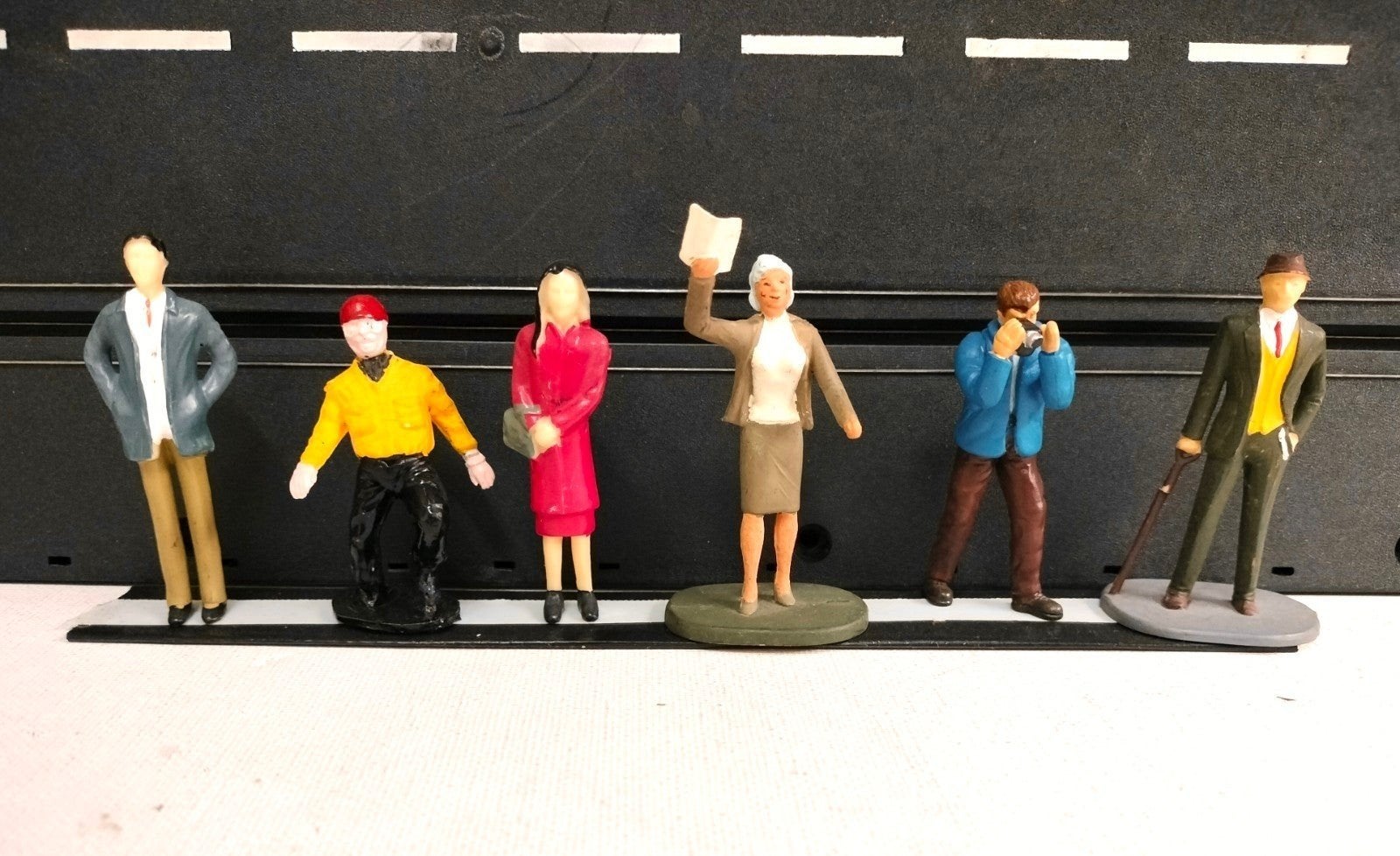 Racebaan figuren scenery poppetjes 6 foto's tribune figuren., Ophalen of Verzenden, Elektrisch, Overige merken