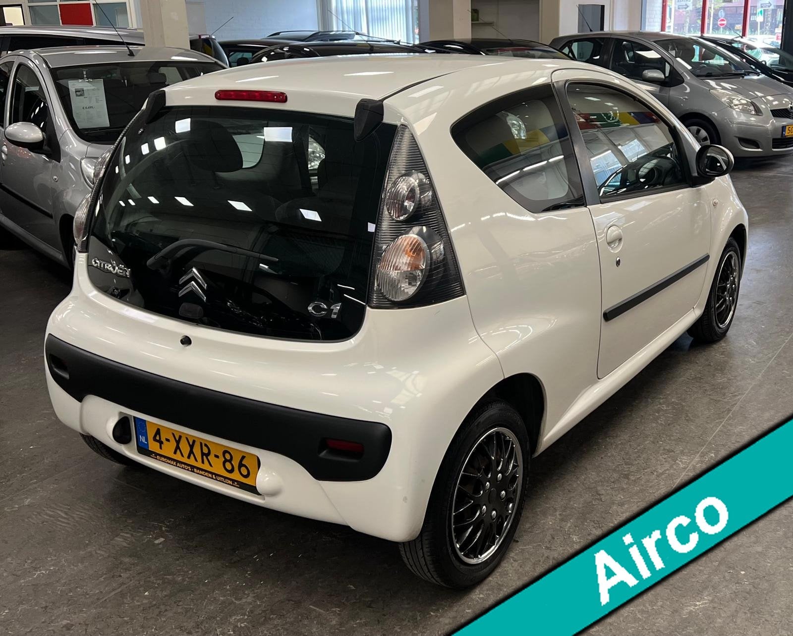 Citroen C1 1.0-12V Ambiance Airco - Elektrische ramen, Auto's, Citroën, Voorwielaandrijving, Stof, Gebruikt, Zwart