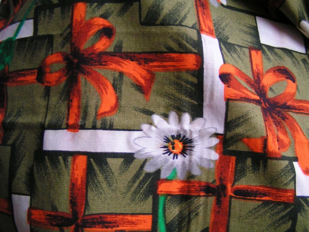 JAREN 50 tafelkleed met margrieten nr yy 929, Verzenden, Rechthoek, Binnen