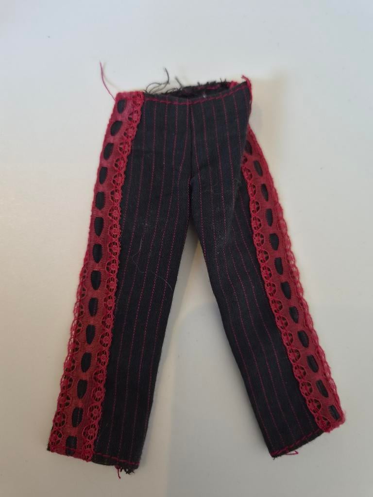 Nr 92 Barbie broek zwart met rode strepen, Ophalen of Verzenden, Kleertjes