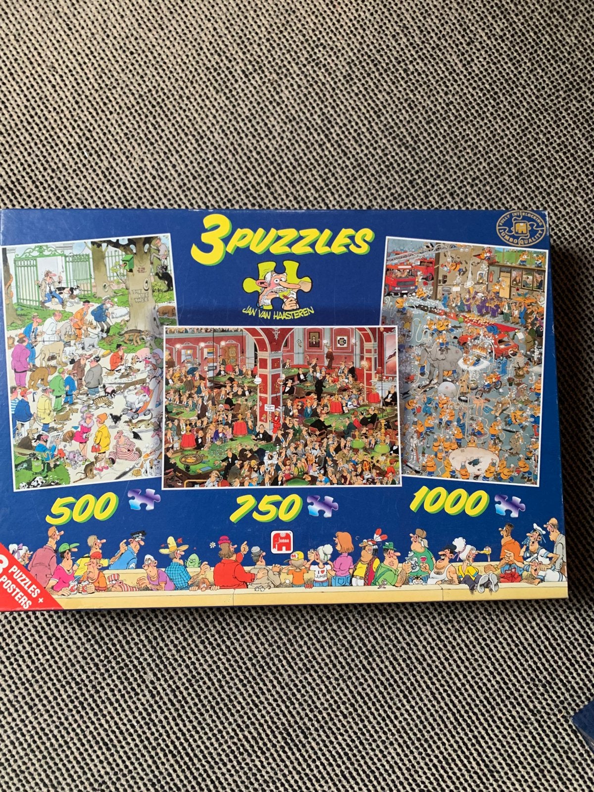 Jan van Haasteren in 1 doos 500, 750,1000 stukjes, Hobby en Vrije tijd, Denksport en Puzzels, Ophalen of Verzenden, 500 t/m 1500 stukjes