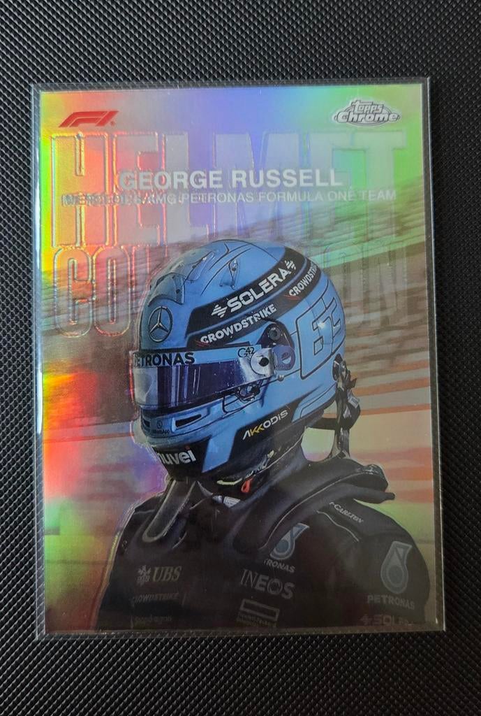 Topps Chrome f1 2024 George Russel helmet, Ophalen of Verzenden