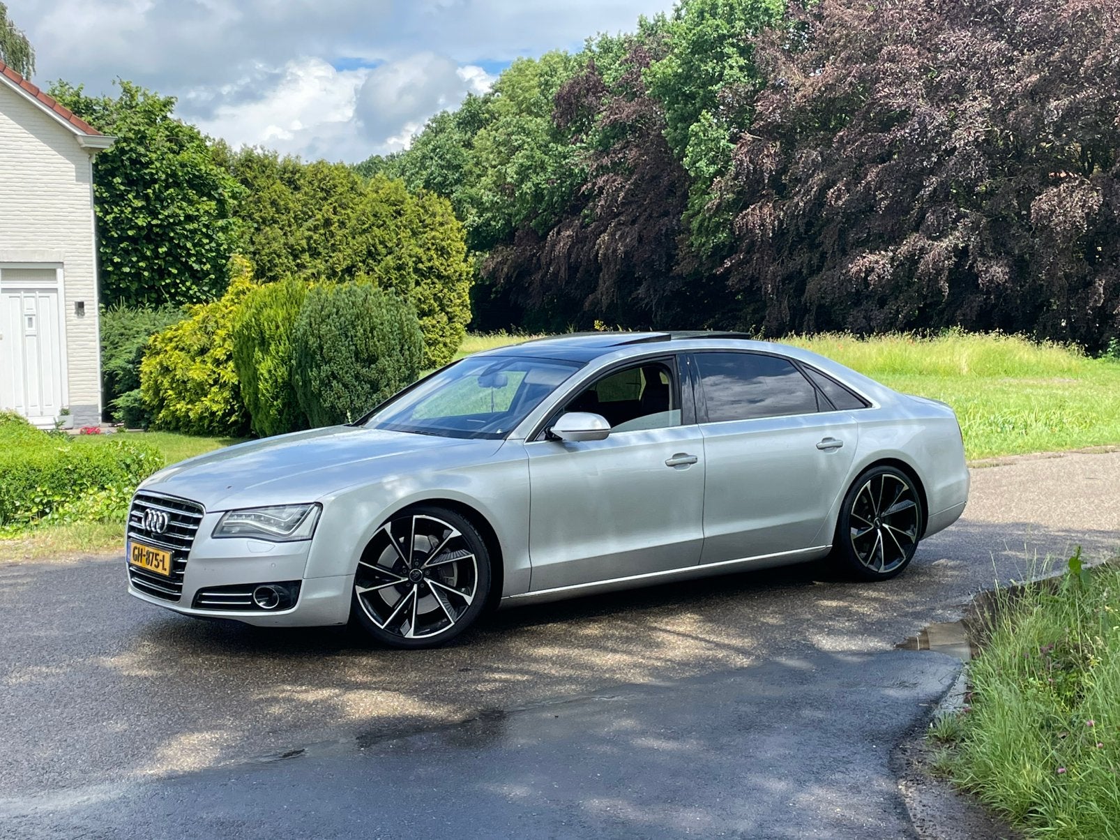Audi A8 4.2 TDI 258KW Quattro LWB 2012 Grijs, Auto's, 8 cilinders, 241 €/maand, 2020 kg, Bedrijf
