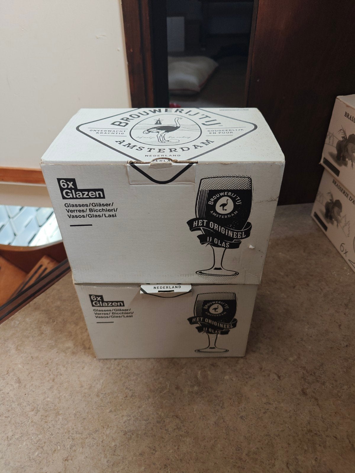12 Brouwerij 't IJ glazen - Gebruikt, horeca kwaliteit, Ophalen, Gebruikt, Glas