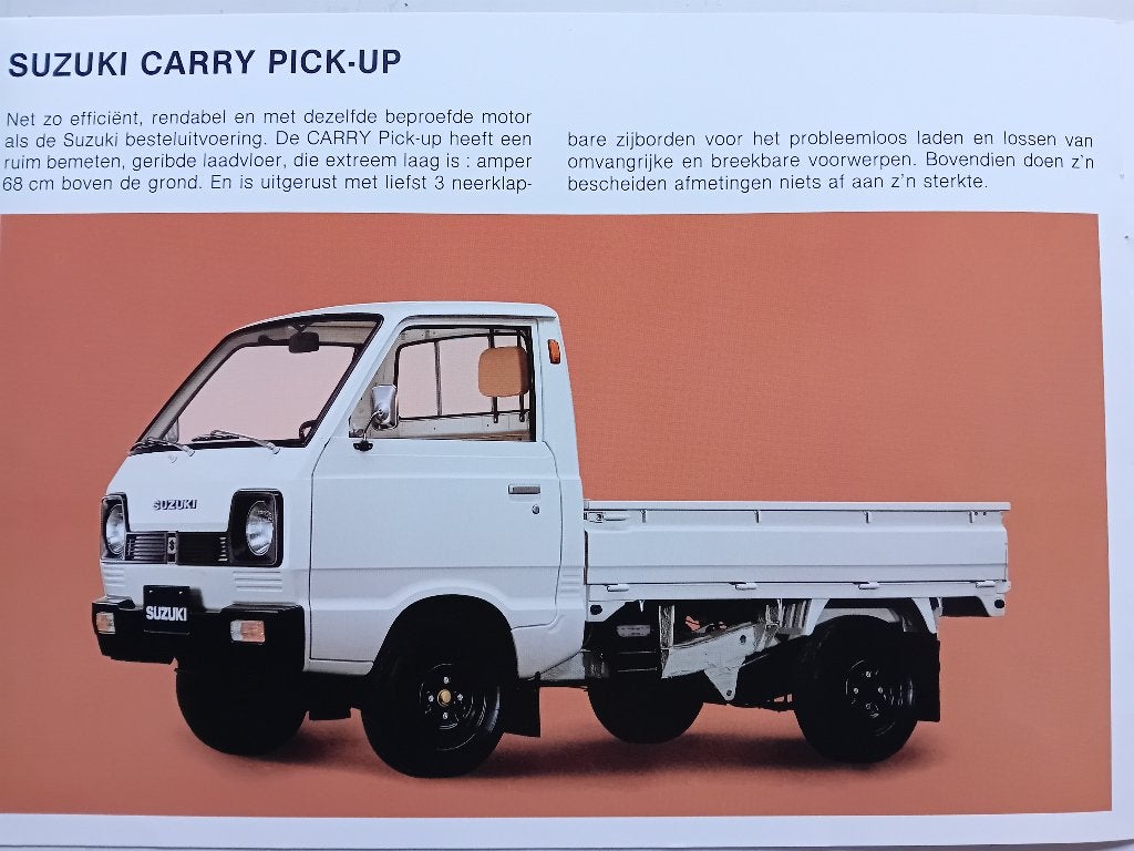Originele Suzuki Carry brochure (Pick-up & Van), Suzuki Motor Co., Algemeen, Ophalen of Verzenden, Zo goed als nieuw