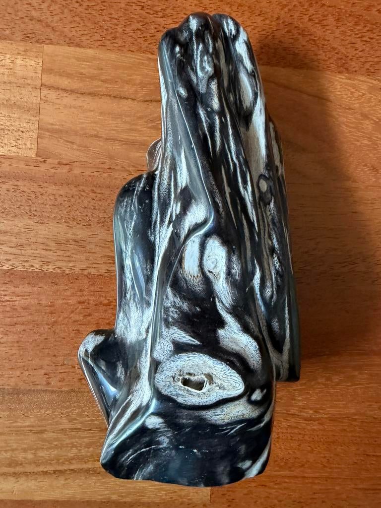 A decorative polished petrified wood sculpture 22x11., Ophalen of Verzenden