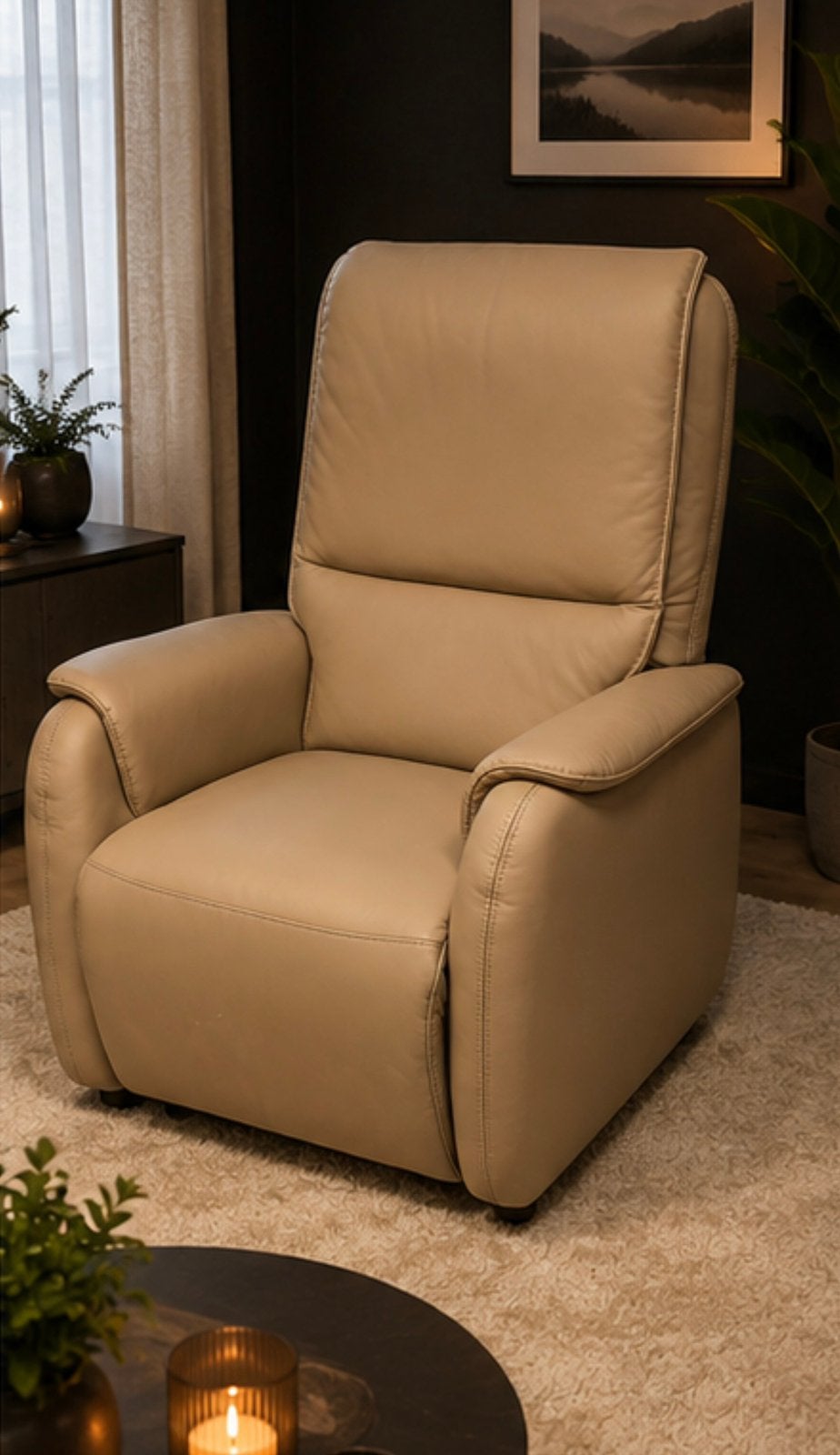 Nieuwe leren relaxfauteuil 350,-!, Ophalen, Zo goed als nieuw, 75 tot 100 cm