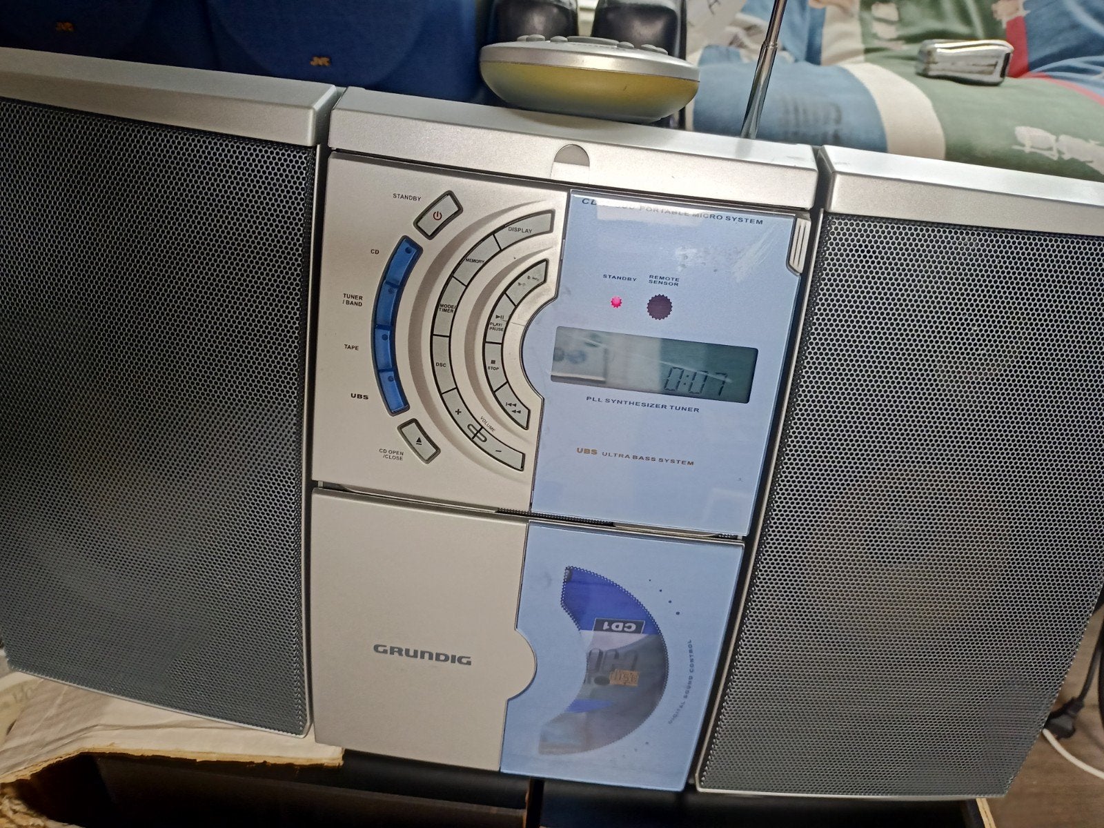 Grundig Radio CD-speler,cassette met afstandsbediening, Overige merken, Gebruikt, Tuner of Radio, Ophalen of Verzenden