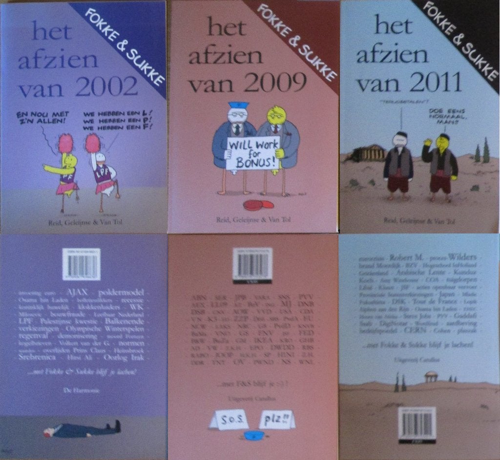 Fokke & Sukke - Het afzien van ..., 3 delen (SC), Meerdere stripboeken, Ophalen of Verzenden, Zo goed als nieuw, Reid, Geleijnse & Van Tol